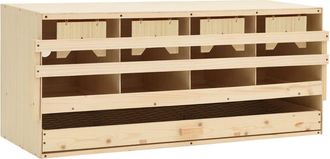 vidaXL Ponedero Para Gallinas 4 Compartimentos Madera Pino 106x40x45cm Vidaxl