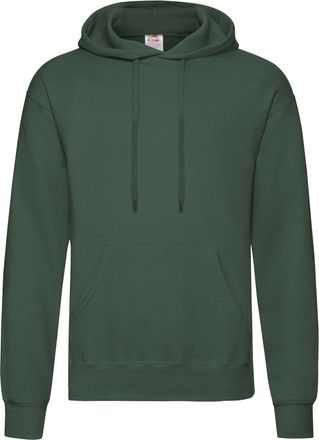 Fruit Of The Loom Unisex Volwassenen Klassiek Sweatshirt met capuchon (Fles groen)