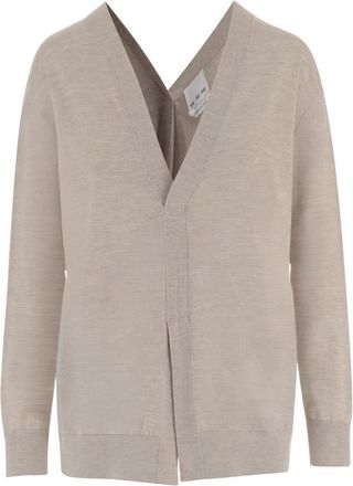 SA SU PHI Cashmere en Zijde Mix Knit - Dames - Cashmere truien - Beige - XL - Truien & Vesten