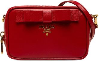 Prada Pre-owned Prada Saffiano Vernice Bow Camera Bag Ladies SNLPBCGT1YT9SX2X