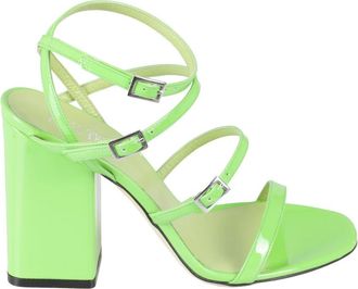 PARIS TEXAS Maria High Heel Sandalen - Dames - Sandalen met hakken - Groen - 36 EU - Leer - Schoenen