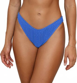 Dippin' Daisy's Swimwear Raglan Cheeky Bikini Bottom In Texture Indigo