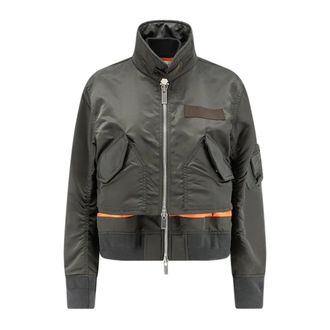 sacai Dames, Jassen, Groen, Maat: L Nylon