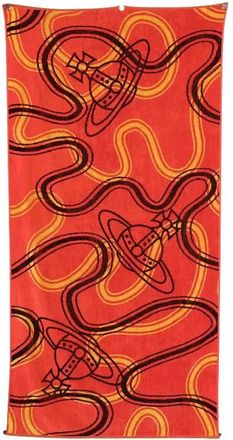 Vivienne Westwood Beach Towel - Heren - Sjaals - Rood - ONE Size - Katoen - Accessoires