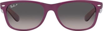 Ray-Ban New Wayfarer 52mm Gradient Polarized Square Sunglasses in Grey Gradient at Nordstrom