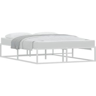 vidaXL Estructura cama sin colchón metal blanco 140x200 cm vidaXL