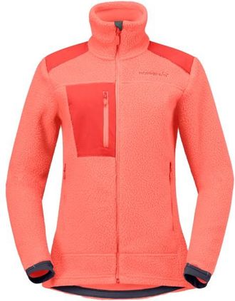 Norr&oslash;na Trollveggen Warm3 Jacket Fleecejacke f&uuml;r Damen | rot