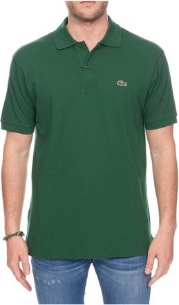Lacoste Groene Polo met Logo Borduursel - Heren - Polos - Groen - S - Katoen - Tops