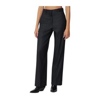 Isabel Marant Pantalones de raya diplom&aacute;tica en mezcla de lana - Trousers - Mujer - Negro - M