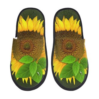 Generic Sunflower Women Men House Slippers Slip On House Shoes Warm Sliders For Bedroom Indoor Outdoor L