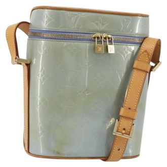 Louis Vuitton Pre-owned Cross Body Bags, female, Gray, Size: ONE SIZE Pre-owned Vintage Patent Leather Shoulder Bag