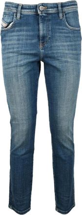 Diesel Slim-fit Jeans - Dames - Slim Fit Jeans - Blauw - W29 - Katoen - Jeans