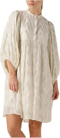 Bruuns Bazaar Zand Midi Jurk voor Zonnige Dagen - Dames - Korte kleedjes - Beige - S - Kleedjes