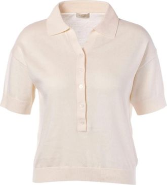 Jcsophie Marissa Polo - Dames - Polos - Beige - M - Katoen - Tops