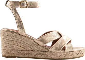 Maison Toufet Iris Wedge Sandal - Dames - Sleehakken - Geel - 37 EU - Leer - Schoenen