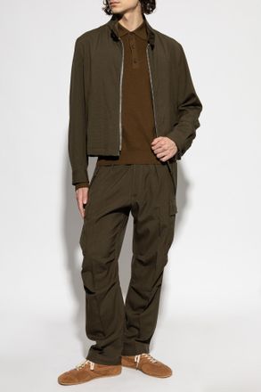 Tom Ford Long Sleeve Polo, Mens, Brown