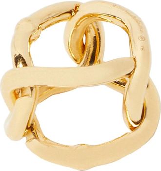 Bottega Veneta Chain Link Ring - female - Bottega Veneta - Rings - Yellow - 54 MM - Accessories