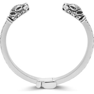 Nialaya Panther Bangle in Silver at Nordstrom, Size X-Large
