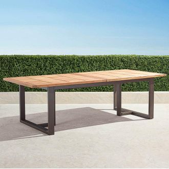 Frontgate Pierce Extendable Teak Dining Table in Natural - Frontgate