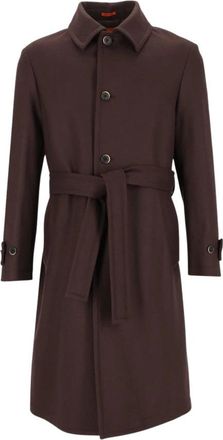 Barena Paramar Jas - Heren - Jas met riem - Bruin - M - Wol - Jassen