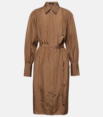Joseph Danton pleated silk shirt dress