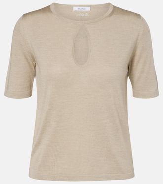 Max Mara Valido silk and cashmere top