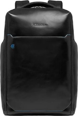 Piquadro Zwarte Bucket Bag Rugzak - Heren - Rugzakken - Zwart - ONE Size - Leer - Tassen