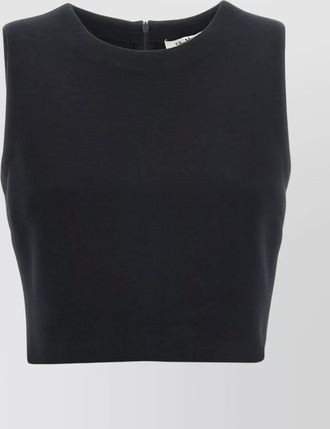 Max Mara short sleeveless round neck top dazzy