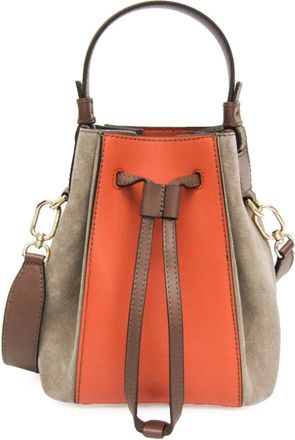 Furla pink Leather Suede Handbag Shoulder Bag (Pre-Owned)