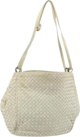 Bottega Veneta Pre-owned Vintage Schoudertas - Dames - Vintage Schoudertas - Wit - ONE Size - Leer - Vintage