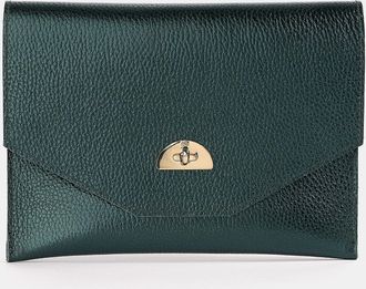 The Cambridge Satchel Company The Twist Lock Pouch - Metallic Emerald
