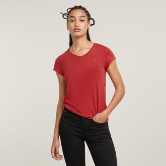 G-Star Eyben Slim V- Neck Top - Rood - Dames