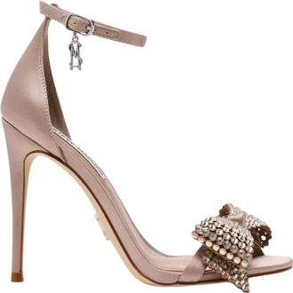 Steve Madden Satijnen sandalen met hak - Dames - Schoenen - Beige - Maat: 37 EU Satijn