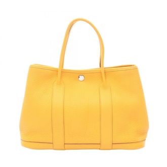 Herm&egrave;s Yellow Negonda Leather Leather Handbag Tote Bag (Pre-Owned)