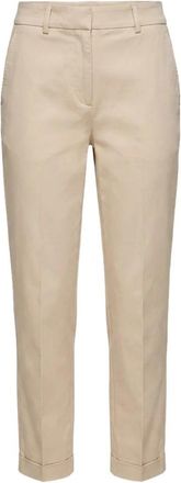 PESERICO Transition Straight Broeken - Dames - Straight fit broeken - Beige - L - Katoen - Broeken