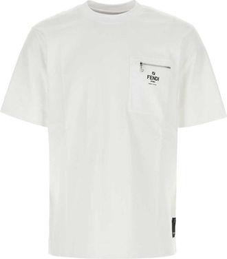 Fendi White Crewneck T-Shirt