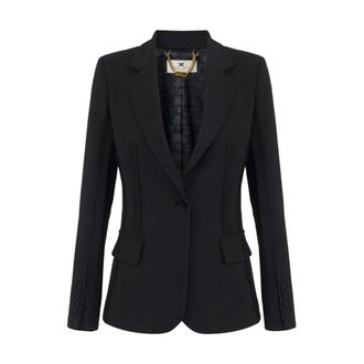 Elisabetta Franchi Blazers, female, Black, Size: L Jacket