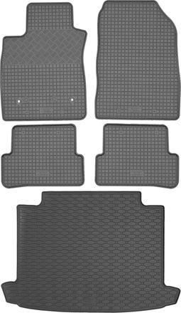 OEM Renault Clio Iv Estate De 03.2013 A 02.2022 Set - Alfombrillas De Goma Para Coche + Alfombrilla Para Maletero