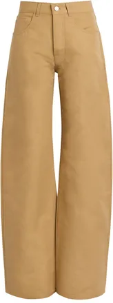 ARMARIUM Luke Wide-leg Cotton Trousers - Camel - 44 (UK12 / M)
