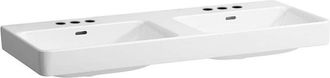 Laufen Pro S Lavabo Doble, 3 Agujeros Para Grifo, Con Rebosadero, - Laufen