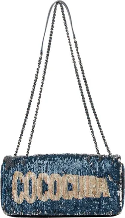 Chanel Navy Blue Coco Sequins Canvas Chanel Paris-Cuba Coco Sequins Cuba Flap, Never Carried (Authentic Pre-Loved)