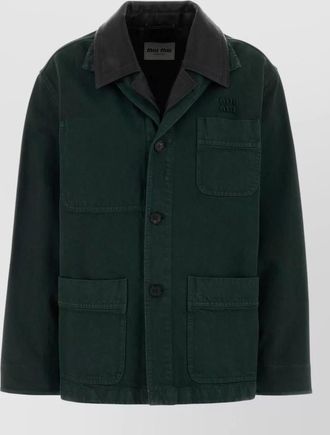 Miu Miu denim jacket long sleeves chest and front pockets