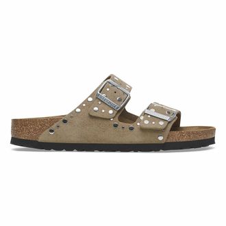 Birkenstock Su&egrave;de muiltjes met dubbele riem Arizona Rivet