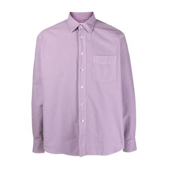 Aspesi Camicia Fred - Heren - Casual Overhemden - Paars - XL - Katoen - Overhemden