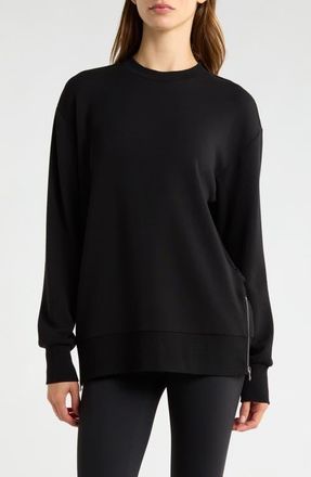 Varley Gabriella Oversize Sweatshirt in Black at Nordstrom, Size Medium