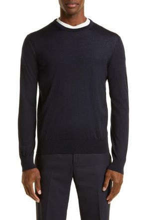 Ermenegildo Zegna Mens Cashseta Cashmere & Silk Sweater in Navy at Nordstrom, Size 38 Us