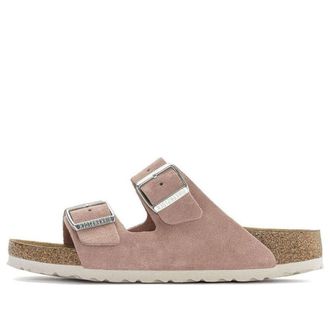 Birkenstock (WMNS) Birkenstock Arizona Soft Footbed Suede Leather Narrow Fit Sandals Pink Clay 1023321