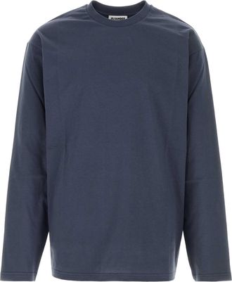 Jil Sander Navy Blue Cotton T Shirt