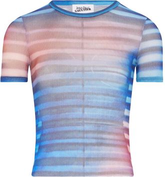 Jean Paul Gaultier Mujer, Camisetas, Azul, Talla: S