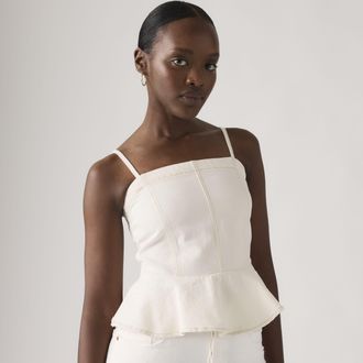 Levi's Anderson Flounce Top - Womens - M - White